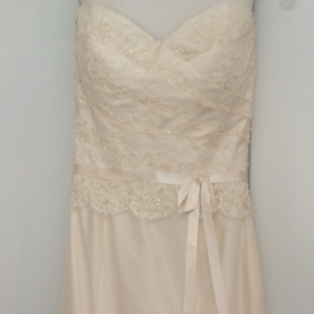 NEW/ NEVER WORN: Paloma Blanca Wedding Dress: style #CA05313